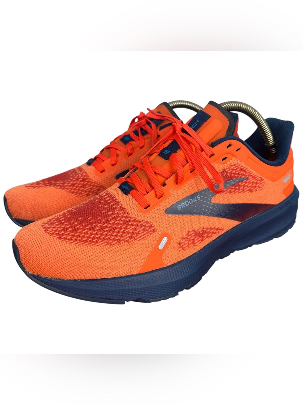 Brooks Launch 9 Men’s Size 10D Orange/Blue Low-Top Running Lace-Up Sneakers